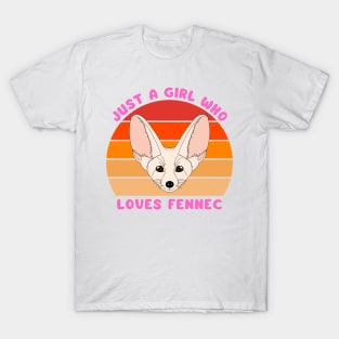 Vintage Just a girl who loves fennec T-Shirt